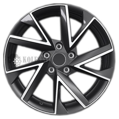 Khomen Wheels KHW1714 (Teana/X-trail) Black-FP 7x17/5x114.3 D66.1 ET45  