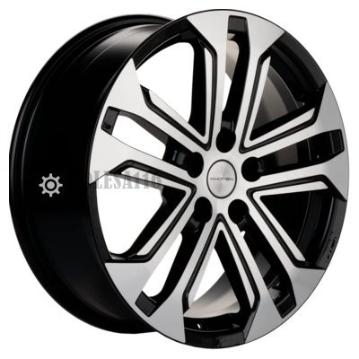 Khomen Wheels KHW1803 (Coolray) Black-FP 7x18/5x114.3 D54.1 ET50  