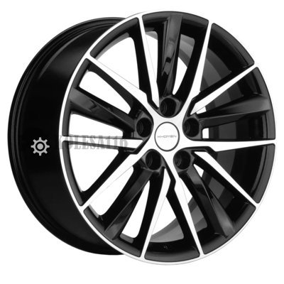 Khomen Wheels KHW1807 (Hyundai i40) Black-FP 8x18/5x114.3 D67.1 ET46  