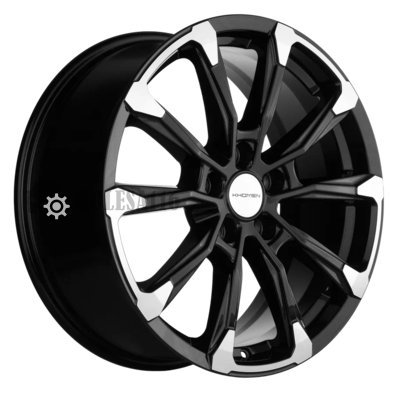 Khomen Wheels KHW1808 (Chery Tiggo 8/8 Pro) Black-FP 7.5x18/5x108 D60.1 ET47  